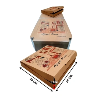 PİZZA KUTUSU 26*26*3 CM