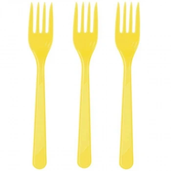 PLASTİK ÇATAL (SARI)