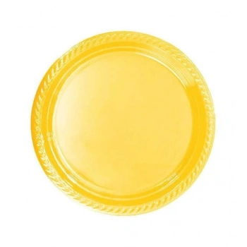 SARI RENKLİ PLASTİK TABAK