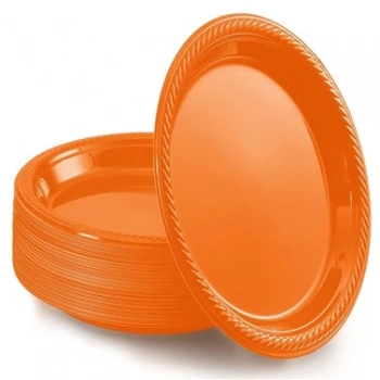 TURUNCU RENKLİ PLASTİK TABAK