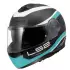 LS2 STROBE 2 VICTORY MAT TITANIUM-BEYAZ-METAL MAVİ KASK MAT TITANIUM - BEYAZ / METAL MAVİ