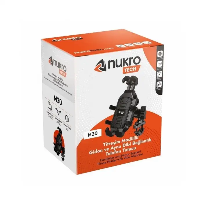 NUKRO M20 TİTREŞİM MODÜLLÜ TELEFON TUTUCU