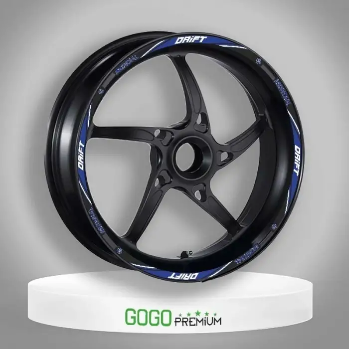 MONDİAL DRİFT L UYUMLU MAVİ + KIRMIZI 1 SET JANT ŞERİDİ