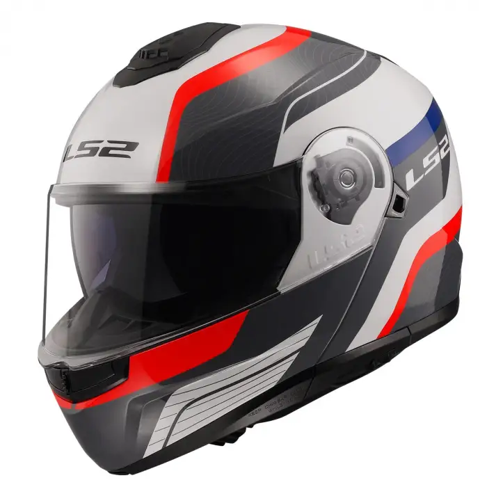 LS2 STROBE 2 MONZA SİYAH-BEYAZ-KIRMIZI KASK SİYAH - BEYAZ - KIRMIZI