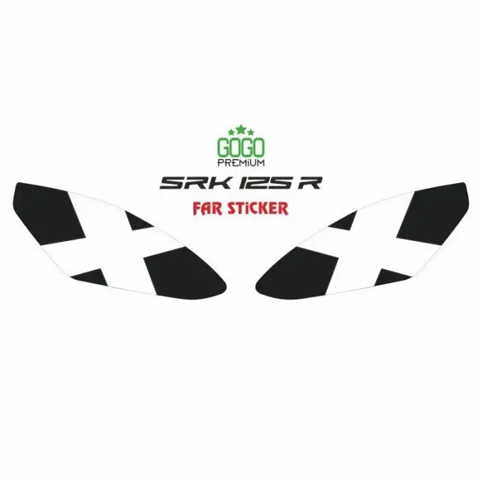 RKS SRK 125 R 2023 - 2025 UYUMLU FAR STİCKER BEYAZ X