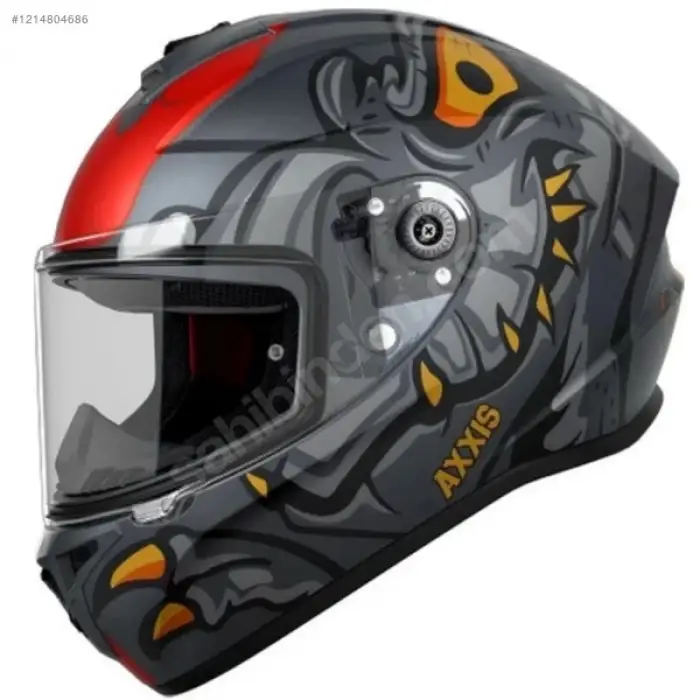 AXXIS DRAKEN S DINOTOON B5 MAT KIRMIZI KASK MAT KIRMIZI