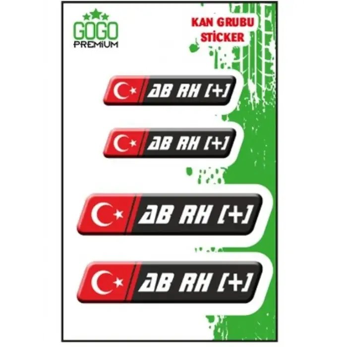 KAN GURUBU SİYAH DÖRTLÜ ETİKET AB RH+