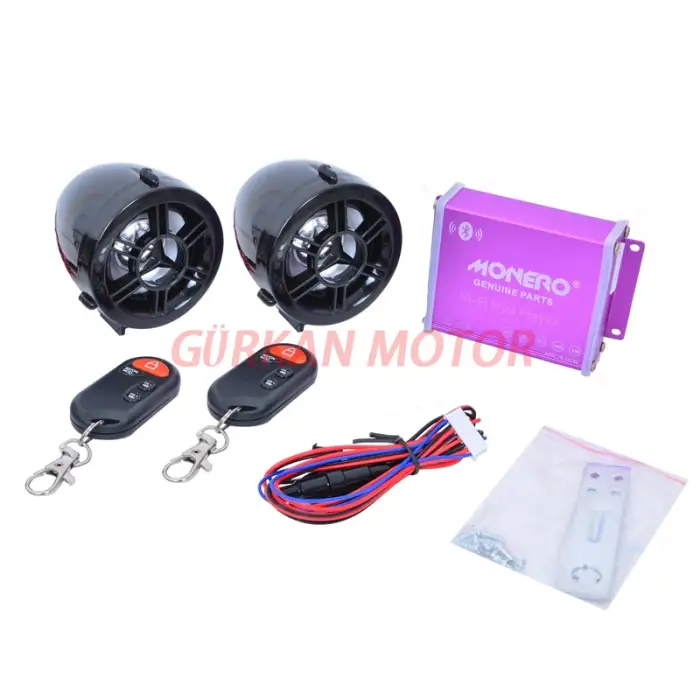 MP3 MOTOSİKLET ALARM SETİ [BLUETOOTH] [M - R] SİYAH
