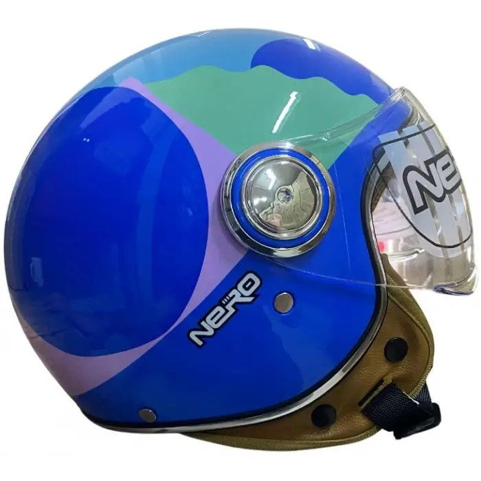 KASK ÇENESİZ Y.M NERO  MAVİ - YEŞİL