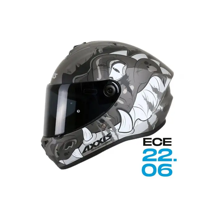 AXXIS DRAKEN S TROOPER D2 MAT GRİ KASK MAT GRİ