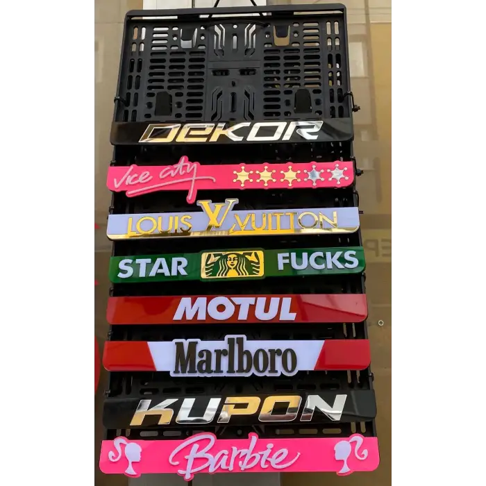 MOTOSİKLET PLAKALIK PLASTİK YAZILI