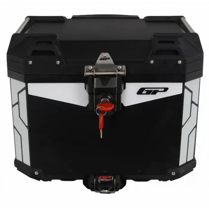 GP KOMPOZİT UNİVERSAL 37 LT ALÜMİNYUM SİYAH MOTOSİKLET ÇANTASI
