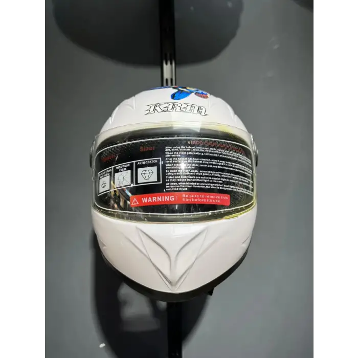 ÇOCUK KASKI KAPALI BEYAZ