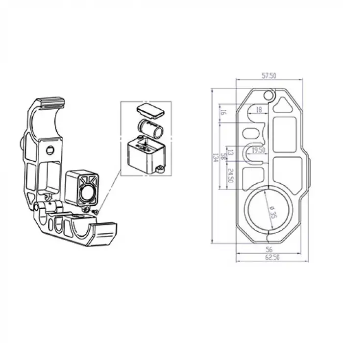 KOVIX KHL-B ALARMLI GİDDON FREN KİLİT MAVİ