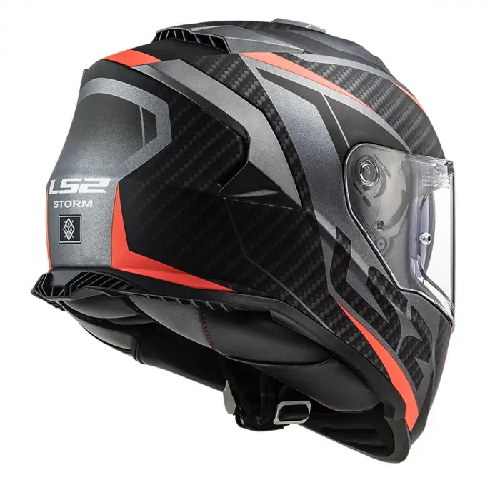 LS2 STORM 2 RACER KASK MAT TITANIUM - NEON TURUNCU
