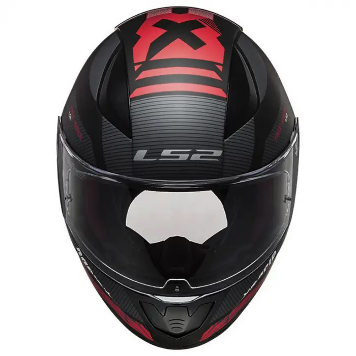 LS2 RAPID 2 XTREET KASK MAT SİYAH - KIRMIZI