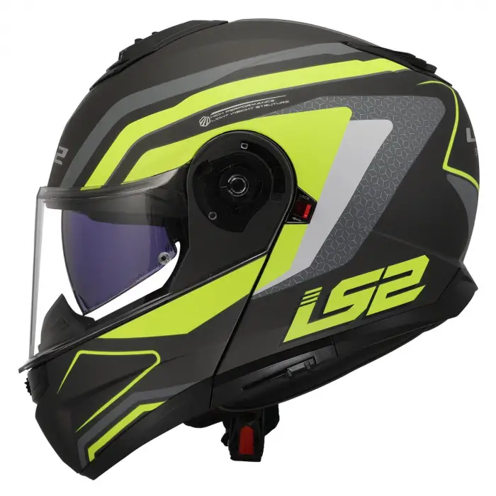 LS2 STROBE 2 PHANTOM MAT TITANIUM-NEON SARI KASK MAT TITANIUM - NEON SARI