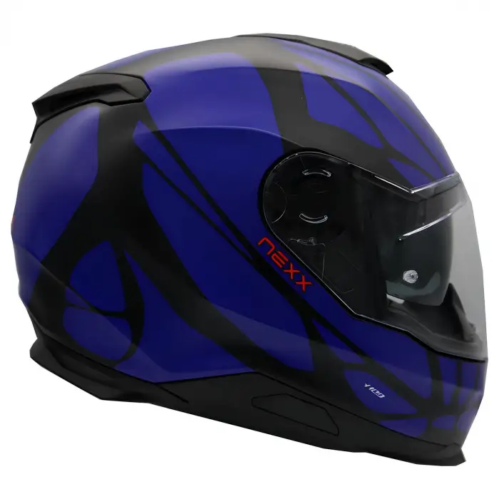 NEXX Y.100 B-SIDE KASK MAT SİYAH - NAVY MAVİ