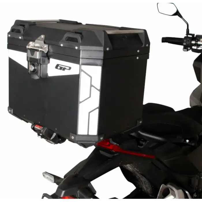 GP KOMPOZİT UNİVERSAL 37 LT ALÜMİNYUM SİYAH MOTOSİKLET ÇANTASI