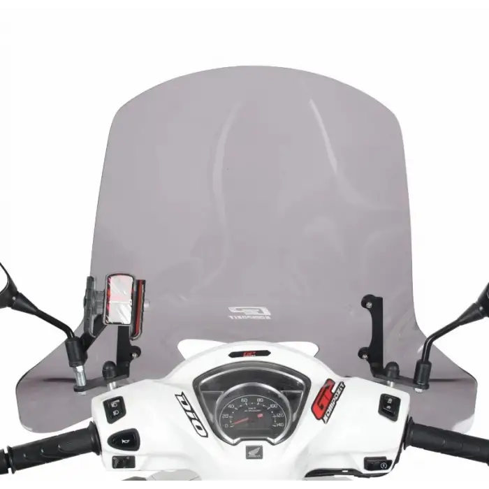 GP KOMPOZİT HONDA DİO 2021-2024 UYUMLU ÖN CAM FÜME 58 CM ( SİPERLİK )