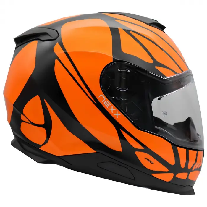 NEXX Y.100 B-SIDE KASK MAT SİYAH - TURUNCU