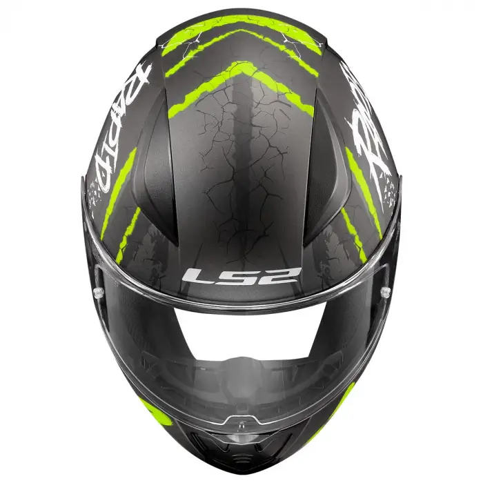 LS2 RAPID 2 RAVEN KASK MAT SİYAH - GRİ - NEON SARI