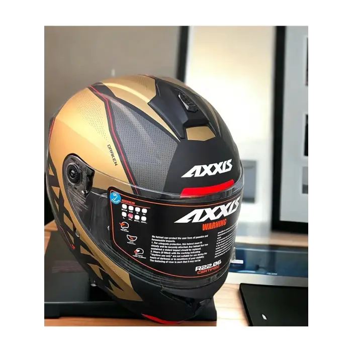 AXXIS DRAKEN S GEAR A9 MATT GOLD KASK MAT GOLD