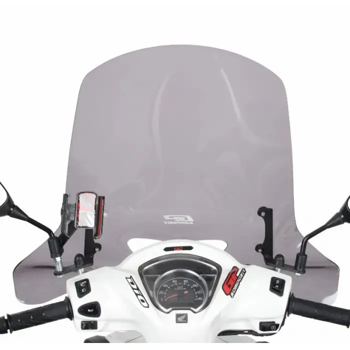 GP KOMPOZİT HONDA DİO 2021-2024 UYUMLU ÖN CAM ŞEFFAF 58 CM ( SİPERLİK )