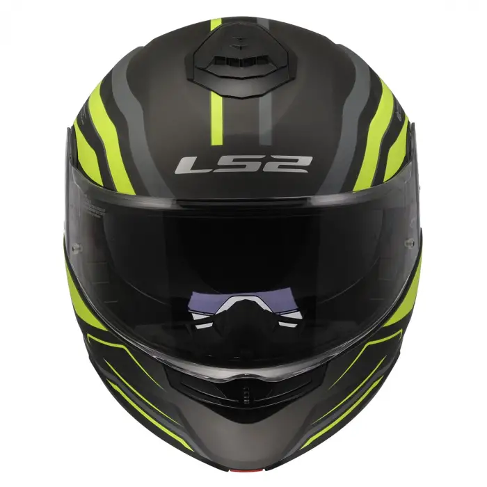 LS2 STROBE 2 PHANTOM MAT TITANIUM-NEON SARI KASK MAT TITANIUM - NEON SARI