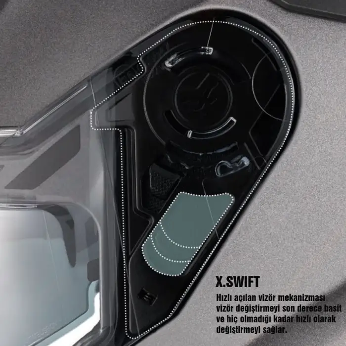 NEXX Y.100 B-SIDE KASK MAT SİYAH - BEYAZ