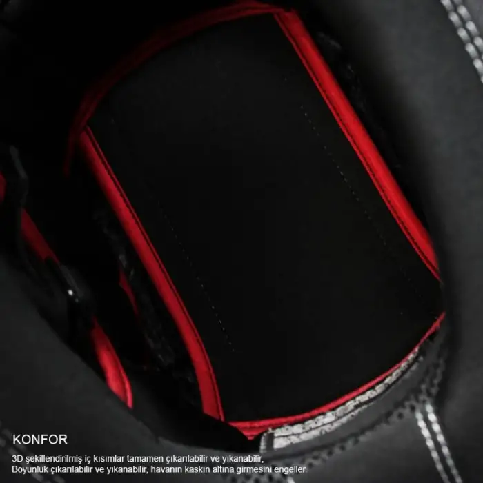 NEXX SX.100 GIGABOT KASK MAT GRİ - KIRMIZI