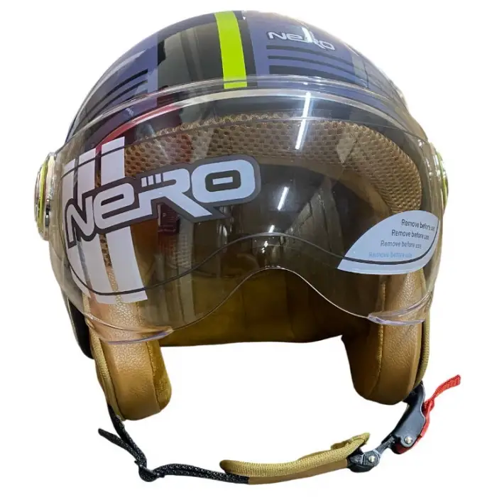 KASK ÇENESİZ Y.M NERO  GRİ - YEŞİL