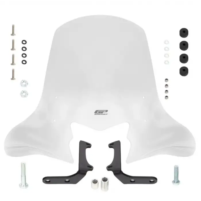 GP KOMPOZİT HONDA DİO 2021-2024 UYUMLU ÖN CAM ŞEFFAF 58 CM ( SİPERLİK )