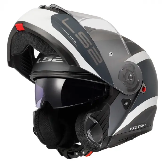 LS2 STROBE 2 VICTORY MAT GRİ-MAVİ-KUM KASK MAT GRİ - MAVİ KUM