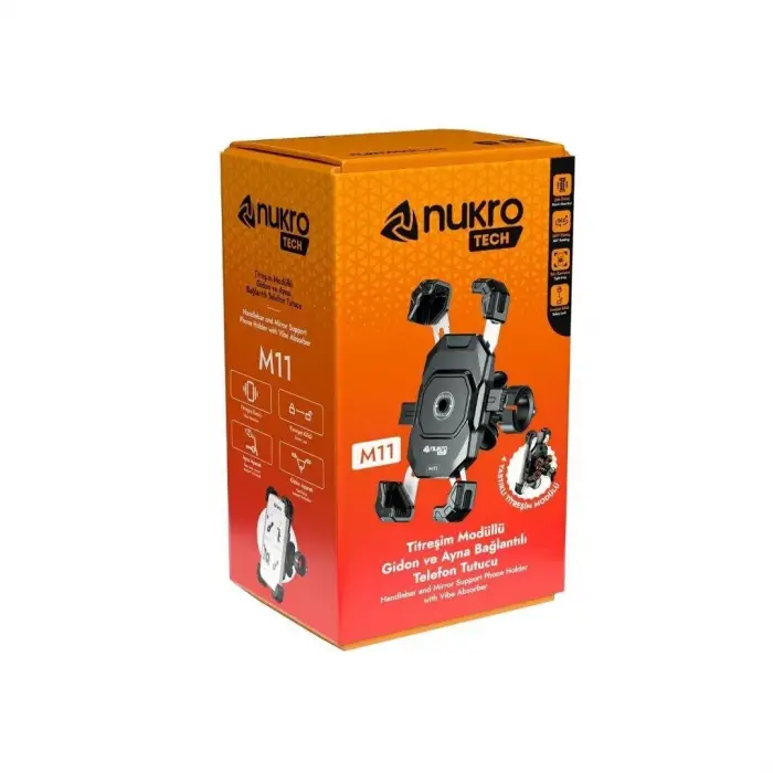 NUKRO M11C TİTREŞİM MODÜLLÜ TELEFON TUTUCU