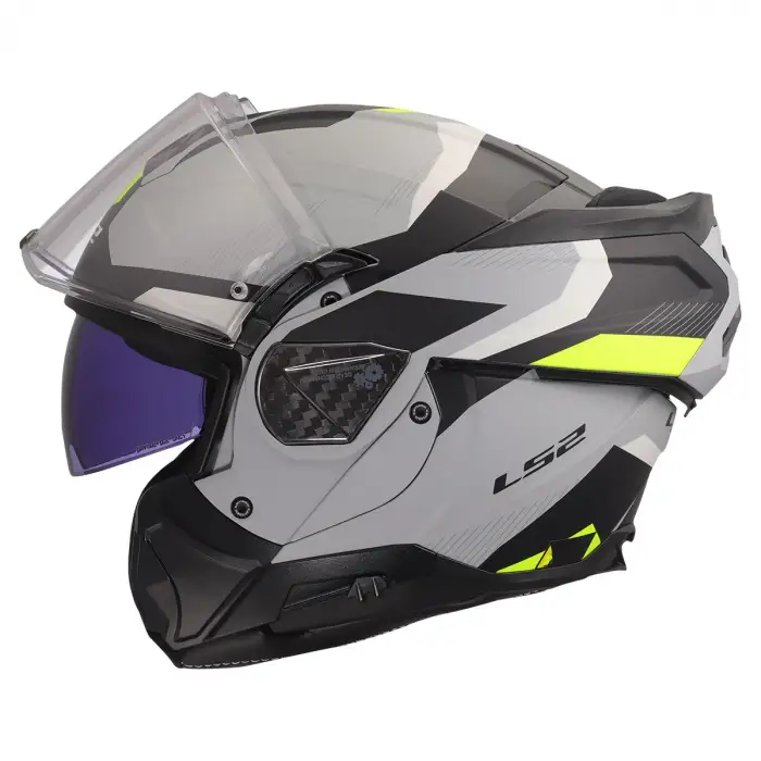 LS2 ADVANT 2 TRIPLE MAT GRİ- SİYAH-NEON SARI KASK - S