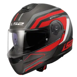 LS2 STROBE 2 PHANTOM MAT TITANIUM-GRİ-KIRMIZI KASK MAT TITANIUM - GRİ KIRMIZI