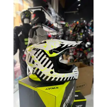 PRO HELMETS SY118 Full Face Çocuk Kask DINO BLUE BEYAZ