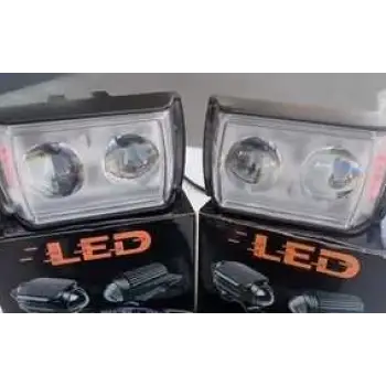 MOTOSİKLET SİS FARI ÇİFT MERCEK (KIRMIZI SARI FLAŞ)