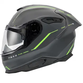 NEXX Y.100R REACT KASK MAT GRİ - YEŞİL