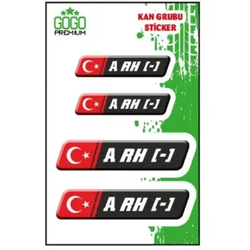 KAN GURUBU SİYAH DÖRTLÜ ETİKET A RH-