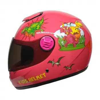 PRO HELMETS SY118 Full Face Çocuk Kask DINO PINK ROSE GOLD