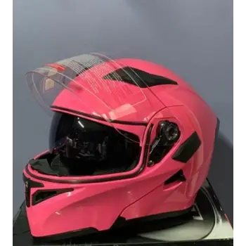 ÇENE AÇILIR KASK PEMBE  JIEKAI