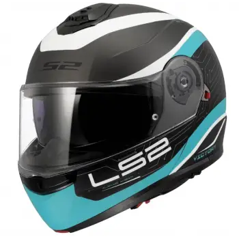 LS2 STROBE 2 KASK MAT TITANIUM - BEYAZ / METAL MAVİ