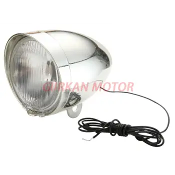 BİSİKLET ÖN FAR 520 KLASİK MODEL [KROMAJLI]