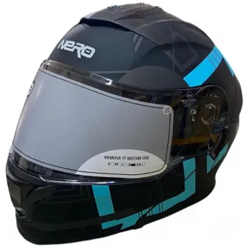 NERO ÇENE AÇILIR KASK 912 MAT SİYAH-MAVİ MAT SİYAH - NAVY MAVİ