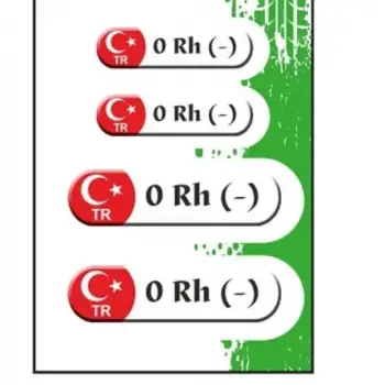 KAN GURUBU BEYAZ DÖRTLÜ ETİKET 0RH-
