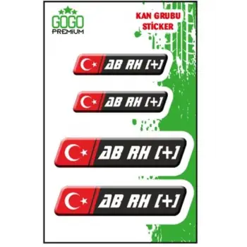 KAN GURUBU SİYAH DÖRTLÜ ETİKET AB RH+