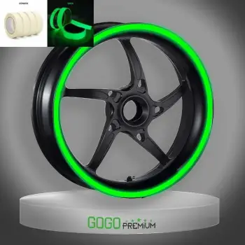 GECE YANAN DOĞAL RENK FOSFORLU 7cm x 7 m LÜKS 1 SET JANT ŞERİDİ