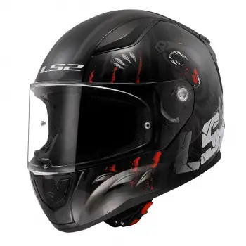 LS2 RAPID 2 CLAWN MAT SİYAH-GRİ-KIRMIZI KASK MAT SİYAH - KIRMIZI
